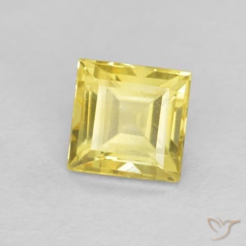 0.51ct Natural Brownish Yellow Sapphire, Square, 4.1x4 mm