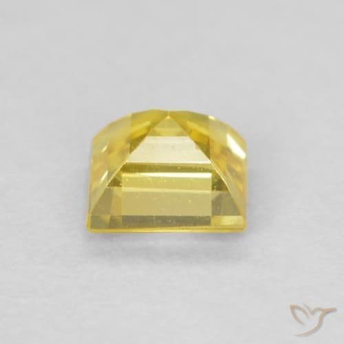 0.51ct Natural Brownish Yellow Sapphire, Square, 4.1x4 mm