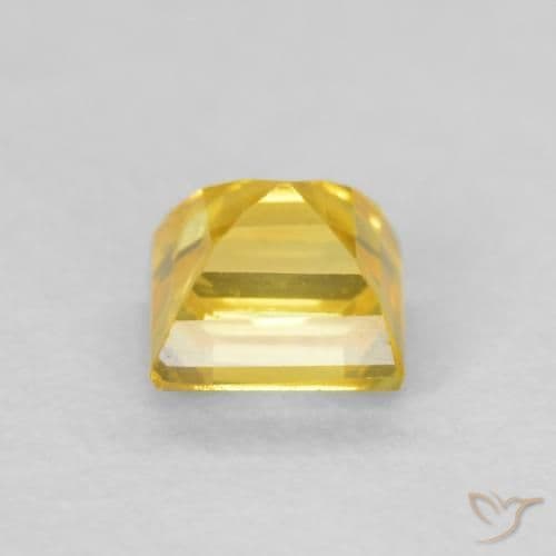 0.60ct Natural Medium Yellow Sapphire, Square, 4.1x4.1 mm