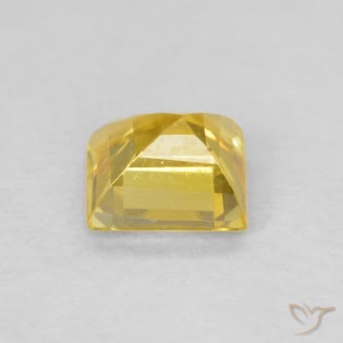 0.49ct Natural Honey Yellow Sapphire, Square, 4.2x4.2 mm