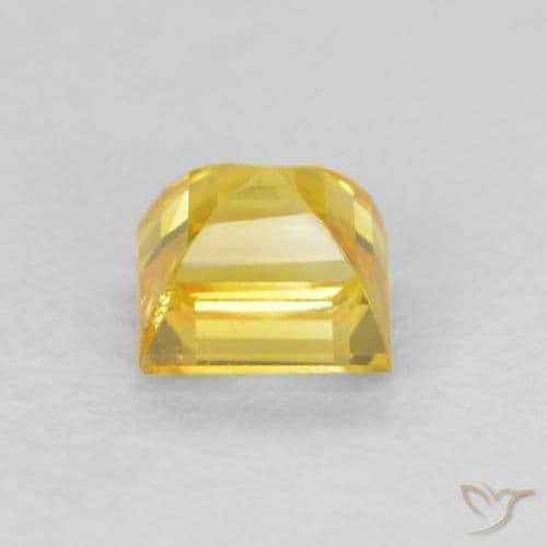 0.63ct Natural Honey Yellow Sapphire, Square, 4.2x4.1 mm