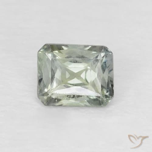 0.42ct Natural Warm Green Sapphire, Emerald Cut, 5.2x3.3 mm