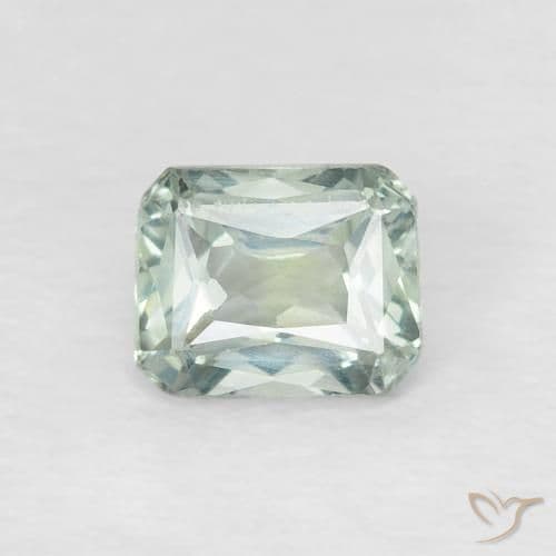 0.42ct Light Forest Green Sapphire, Emerald Cut, 5.1x3.3 mm