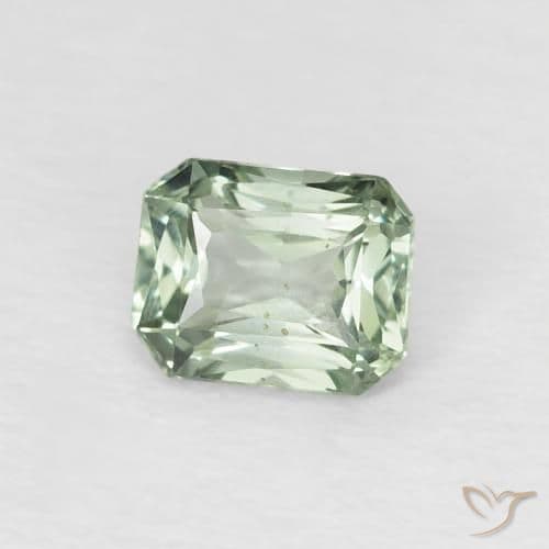 0.53ct Forest Green Sapphire, Emerald Cut, 4.9x3.9 mm