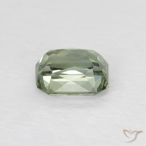 0.59ct Natural Medium Green Sapphire, Emerald Cut, 4.9x4 mm