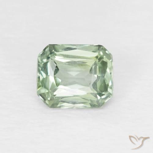 0.42ct Light Forest Green Sapphire, Emerald Cut, 5.1x3.3 mm
