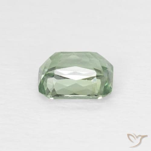 0.52ct Natural Pale Green Sapphire, Emerald Cut, 4.9x4 mm