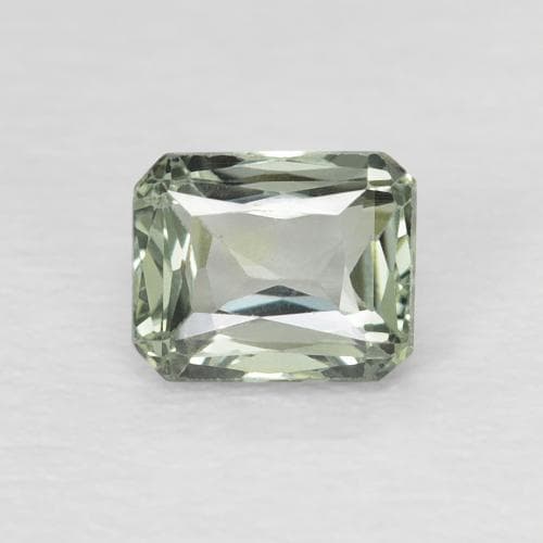 0.55ct Natural Grey Green Sapphire, Emerald Cut, 4.9x4 mm