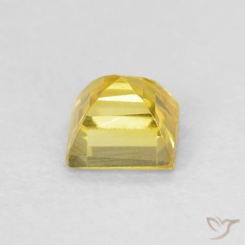 0.58ct Natural Yellowish Gold Sapphire, Square, 4.2x4.1 mm
