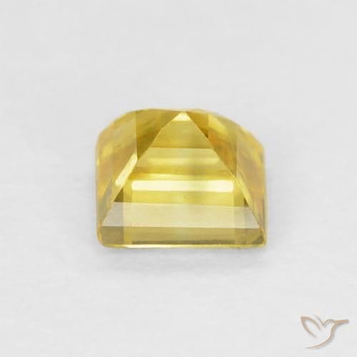 0.65ct Natural Medium Yellow Sapphire, Square, 4.4x4.3 mm