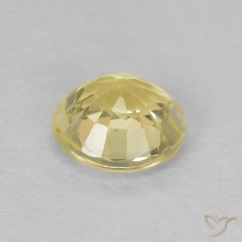 0.44ct Natural Warm Yellow Sapphire, Round Cut, 4.46 mm