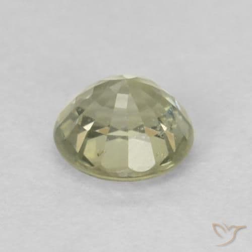 0.49ct Natural Light Yellow Sapphire, Round Cut, 4.48 mm