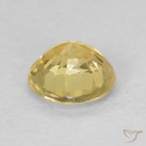 0.44ct Natural Light Yellow Sapphire, Round Cut, 4.46 mm