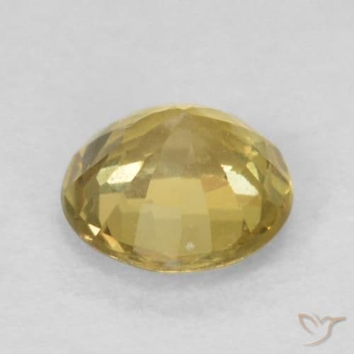 0.48ct Natural Light Yellow Sapphire, Round Cut, 4.70 mm