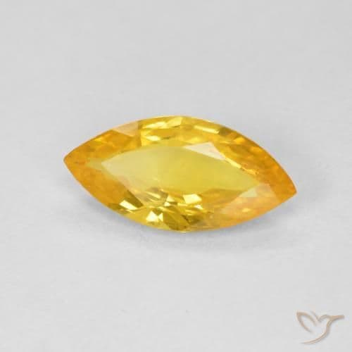 1.79ct Natural Golden Orange Sapphire, Marquise, 12.2x5.9 mm