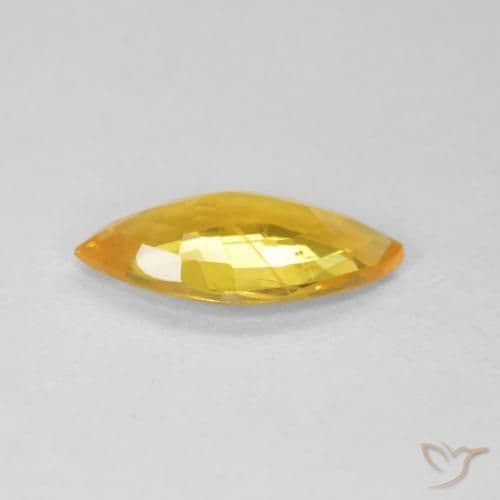 1.79ct Natural Golden Orange Sapphire, Marquise, 12.2x5.9 mm