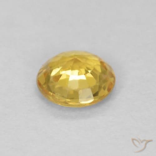 0.39ct Natural Medium Golden Sapphire, Round Cut, 4.52 mm
