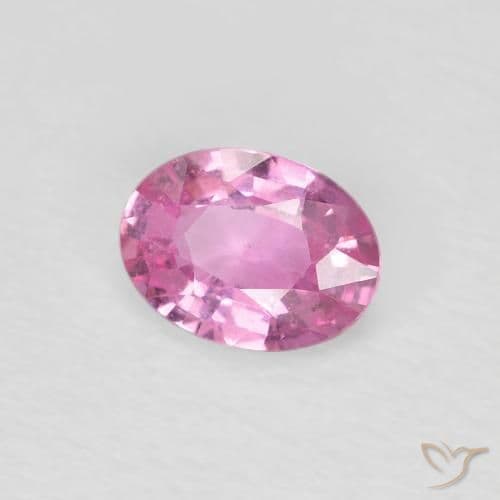 0.62ct Natural Medium Pink Sapphire, Oval Cut, 6.2x4.6 mm