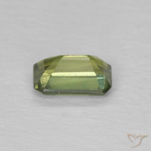 0.43ct Natural Earth Green Sapphire, Emerald Cut, 5.1x3.2 mm