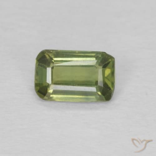 0.43ct Natural Earth Green Sapphire, Emerald Cut, 5.1x3.2 mm