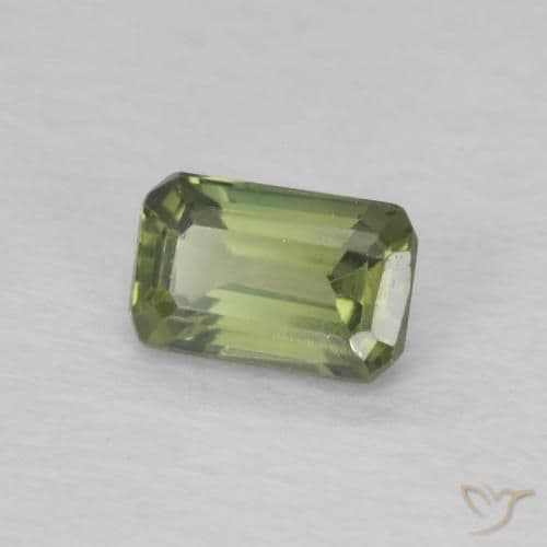 0.47ct Medium Green Sapphire, Emerald Cut, 5.1x3.3 mm
