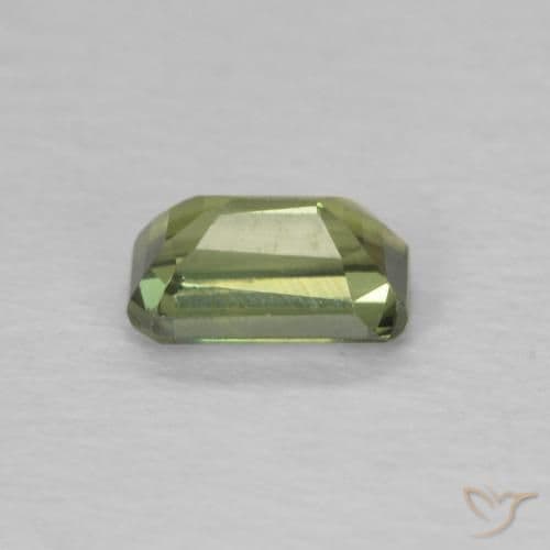 0.47ct Medium Green Sapphire, Emerald Cut, 5.1x3.3 mm