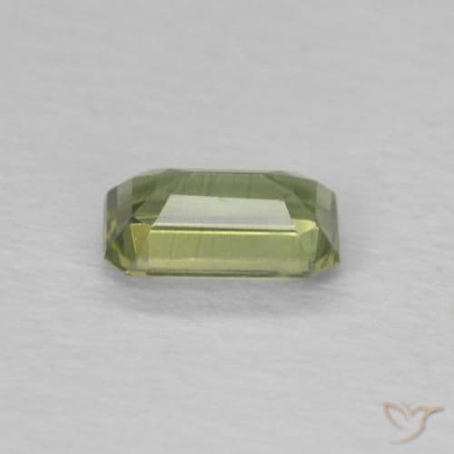 0.40ct Natural Earth Green Sapphire, Emerald Cut, 5.1x3.2 mm
