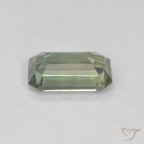 0.39ct Natural Green Sapphire, Emerald Cut, 5.2x3.3 mm