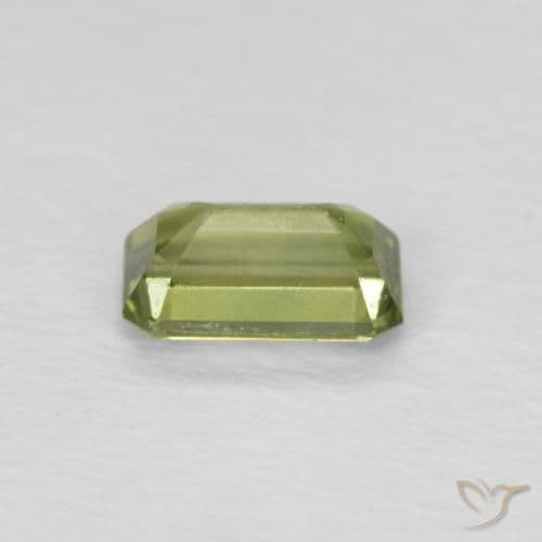 0.43ct Yellowish Green Sapphire, Emerald Cut, 5.2x3.2 mm