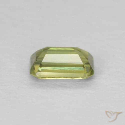 0.45ct Medium Green Sapphire, Emerald Cut, 5.1x3.2 mm