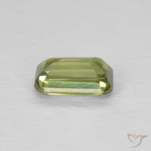 0.44ct Light Forest Green Sapphire, Emerald Cut, 5.1x3.2 mm