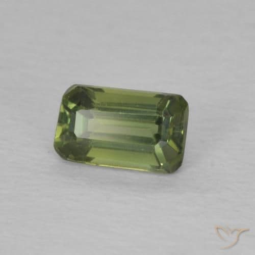 0.48ct Natural Deep Green Sapphire, Emerald Cut, 5.1x3.1 mm