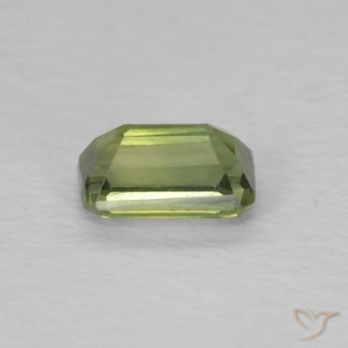 0.48ct Natural Deep Green Sapphire, Emerald Cut, 5.1x3.1 mm