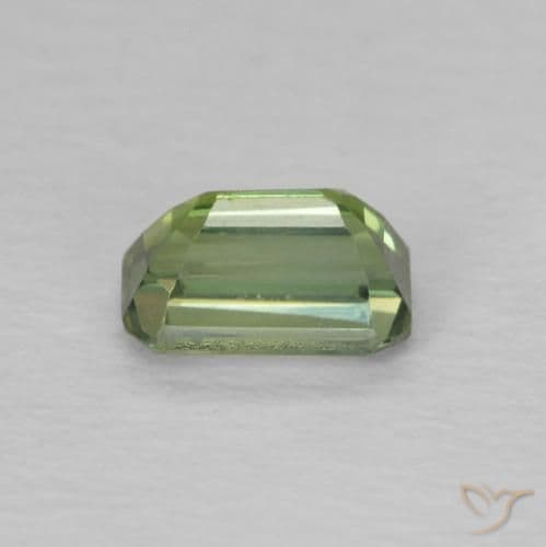 0.50ct Medium Green Sapphire, Emerald Cut, 5.1x3.2 mm