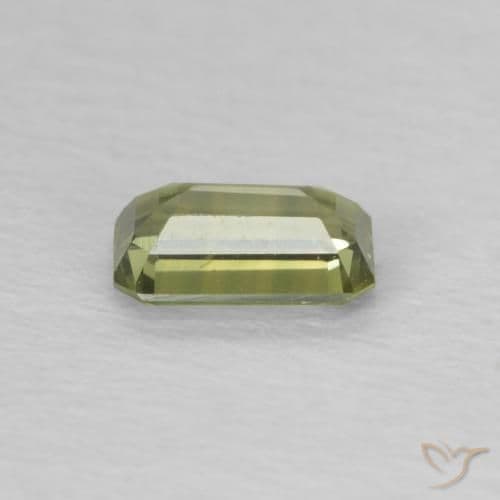 0.42ct Warm Forest Green Sapphire, Emerald Cut, 5.2x3.3 mm