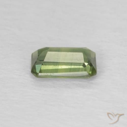 0.40ct Light Forest Green Sapphire, Emerald Cut, 5.1x3.1 mm