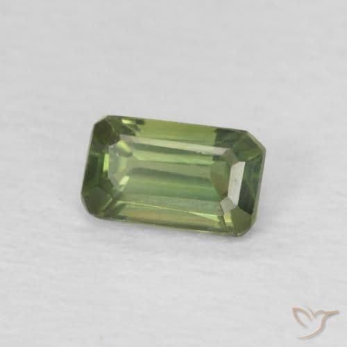 0.50ct Forest Green Sapphire, Emerald Cut, 5.1x3.1 mm