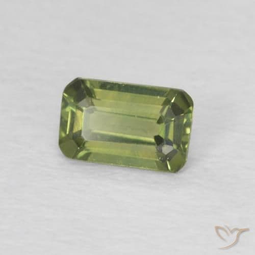 0.44ct Natural Green Sapphire, Emerald Cut, 5.1x3.2 mm