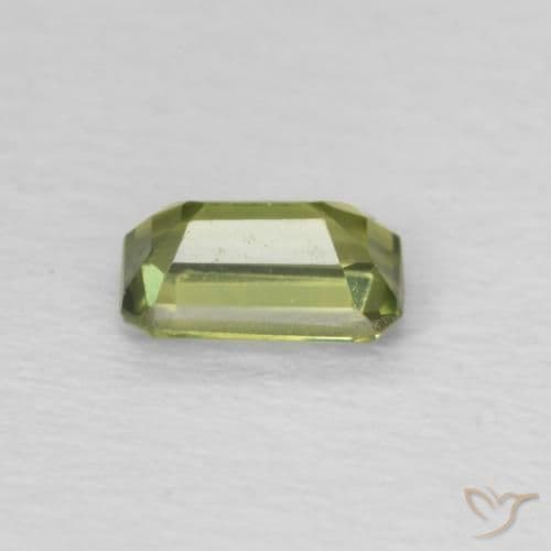 0.44ct Natural Green Sapphire, Emerald Cut, 5.1x3.2 mm