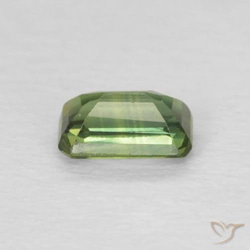 0.46ct Medium Light Green Sapphire, Emerald Cut, 5.1x3.2 mm