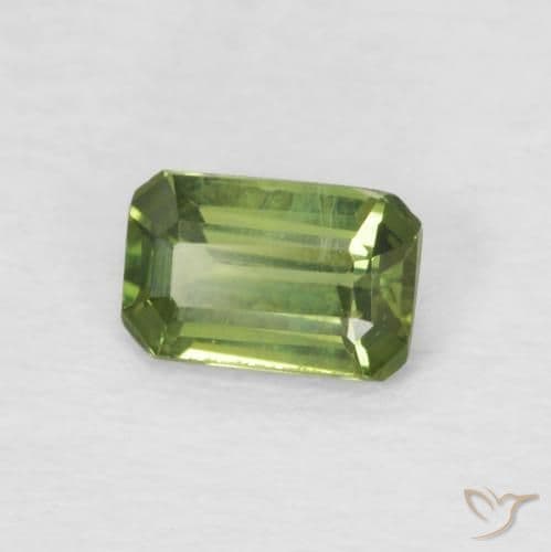 0.41ct Light Forest Green Sapphire, Emerald Cut, 5.1x3.3 mm