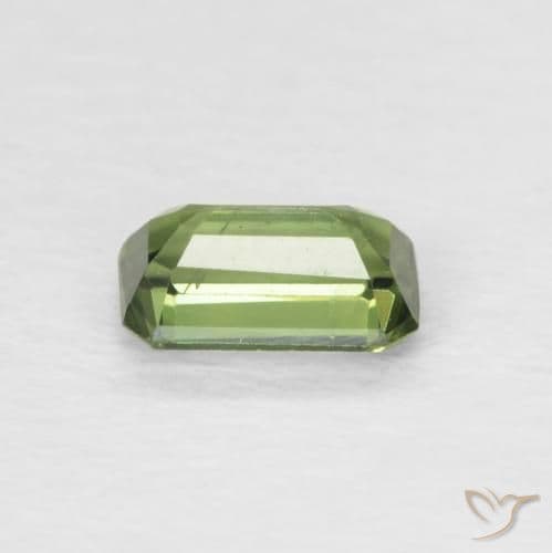 0.42ct Medium Dark-Green Sapphire, Emerald Cut, 5.2x3.2 mm