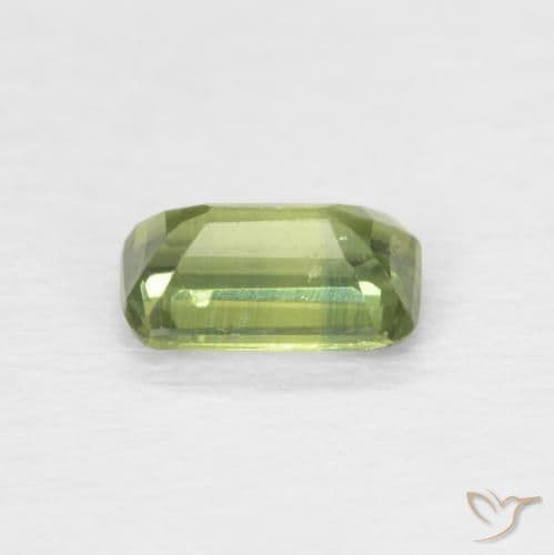 0.43ct Light Forest Green Sapphire, Emerald Cut, 5.2x3.3 mm
