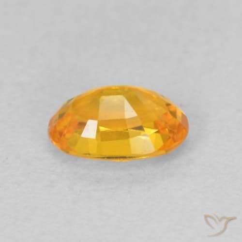 0.67ct Natural Orange-Gold Sapphire, Oval Cut, 6x4.2 mm