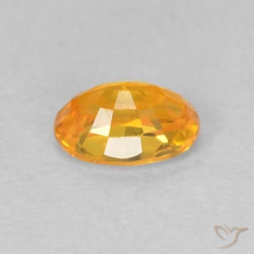 0.67ct Natural Medium Orange Sapphire, Oval Cut, 6x4.3 mm