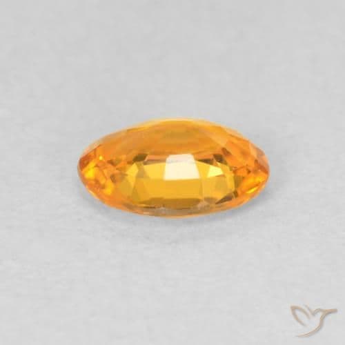0.53ct Natural Medium Orange Sapphire, Oval Cut, 5.8x4.1 mm