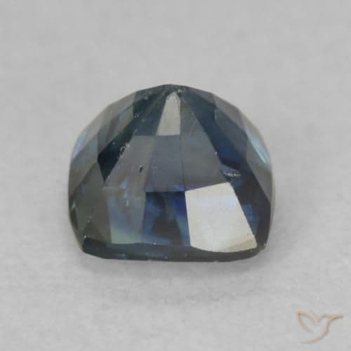 0.66ct Natural Teal Sapphire, Cushion Cut, 4.4x4.4 mm