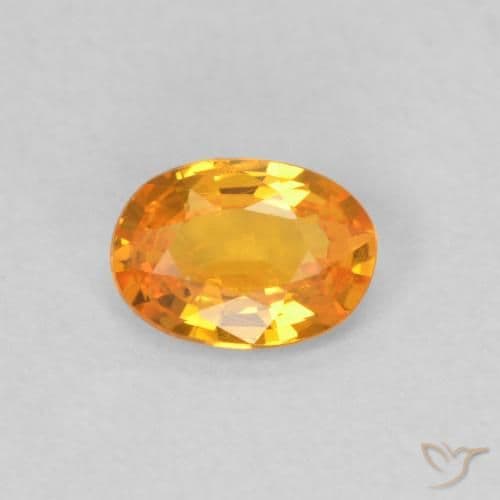 0.48ct Natural Bright Orange Sapphire, Oval Cut, 5.8x4.2 mm