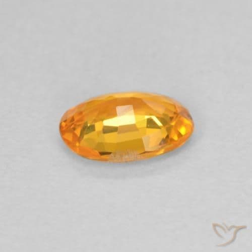 0.48ct Natural Bright Orange Sapphire, Oval Cut, 5.8x4.2 mm