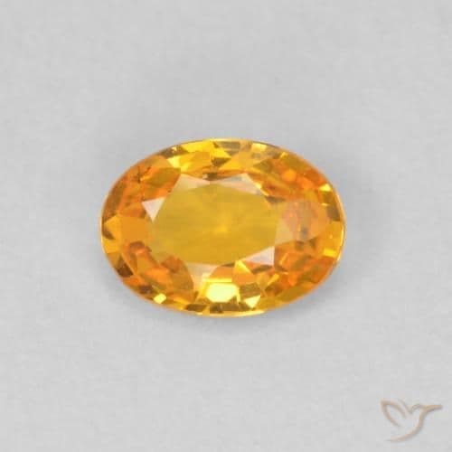 0.52ct Natural Bright Orange Sapphire, Oval Cut, 5.9x4.2 mm